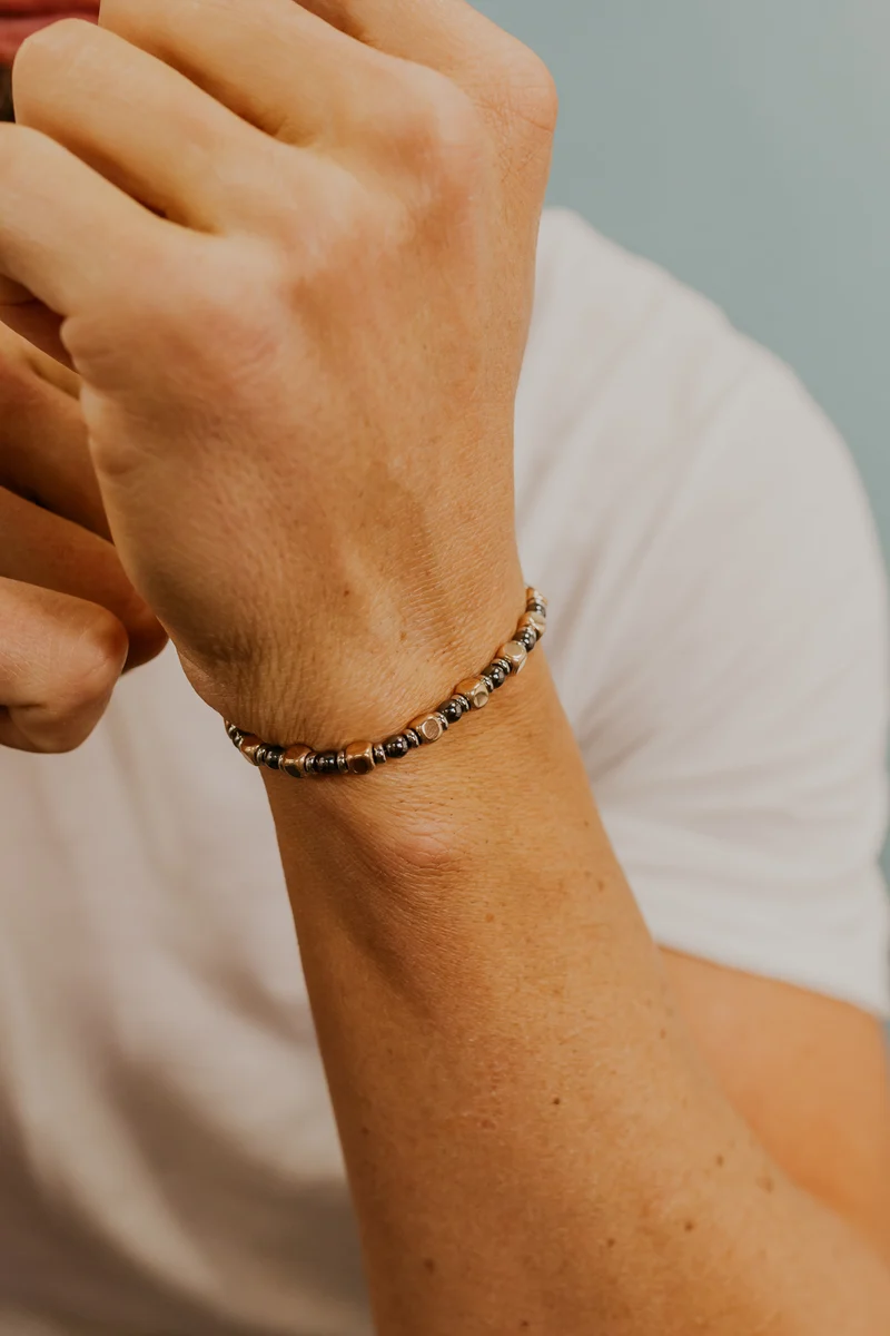 Comete Bracciale Acciaio ed Ematite con pvd rosè UBR1183