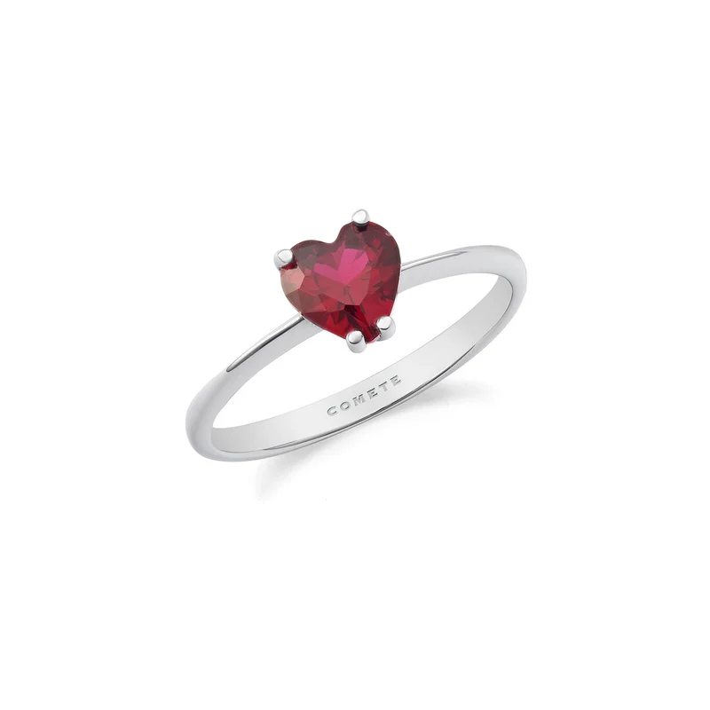 Comete Anello Oro 750‰ e Rubino cuore ANB2690