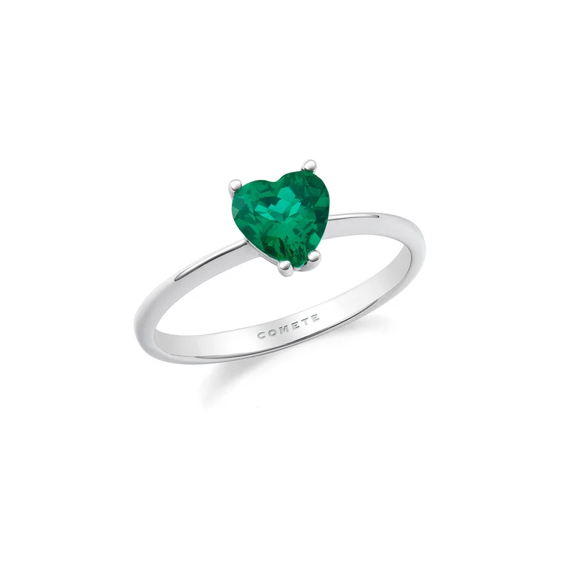Comete Anello Oro 750‰ e Smeraldo cuore ANB2691