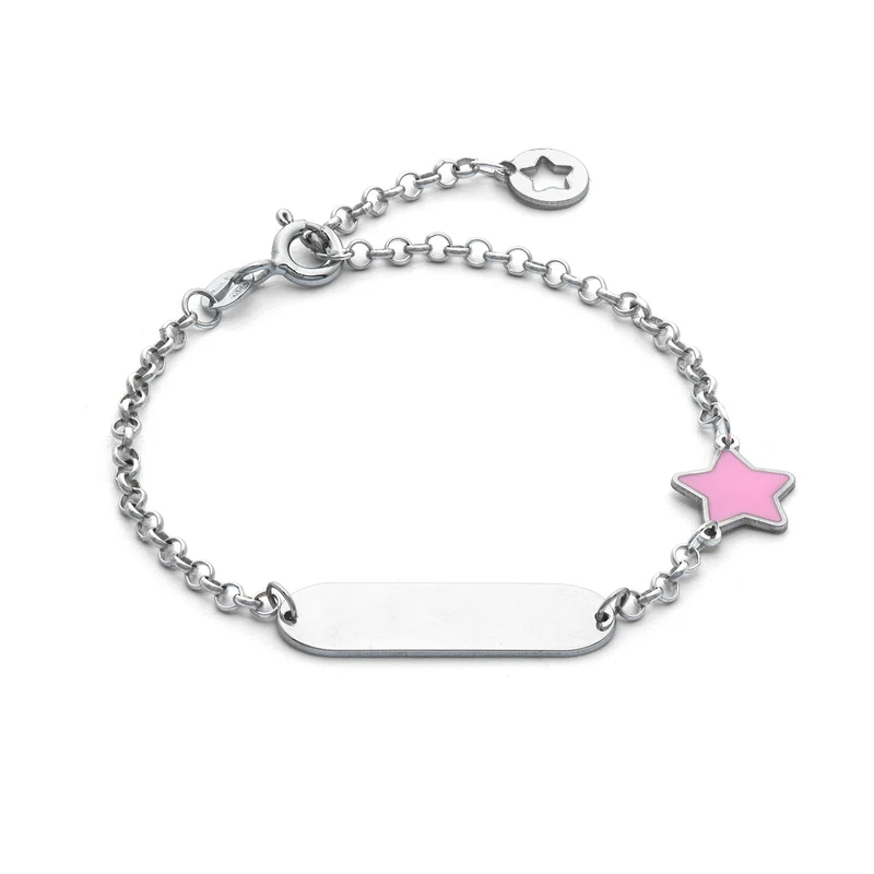Comete Bracciale in Argento con Stella Rosa BRA254