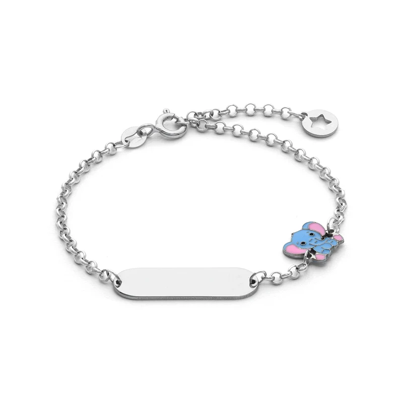 Comete Bracciale in Argento con Elefantino colorato BRA258