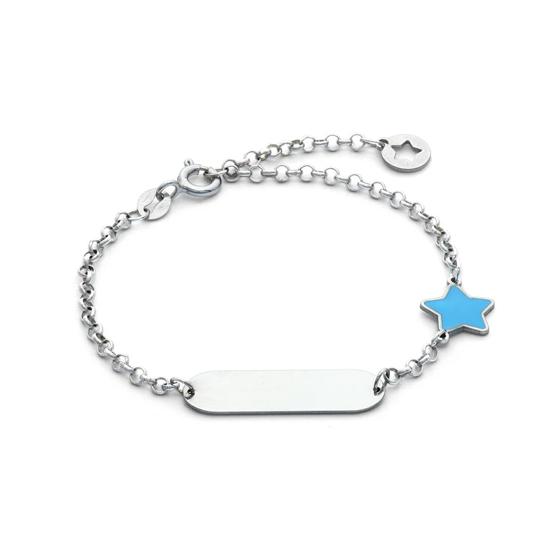 Comete Bracciale in Argento con stella Azzurra BRA259