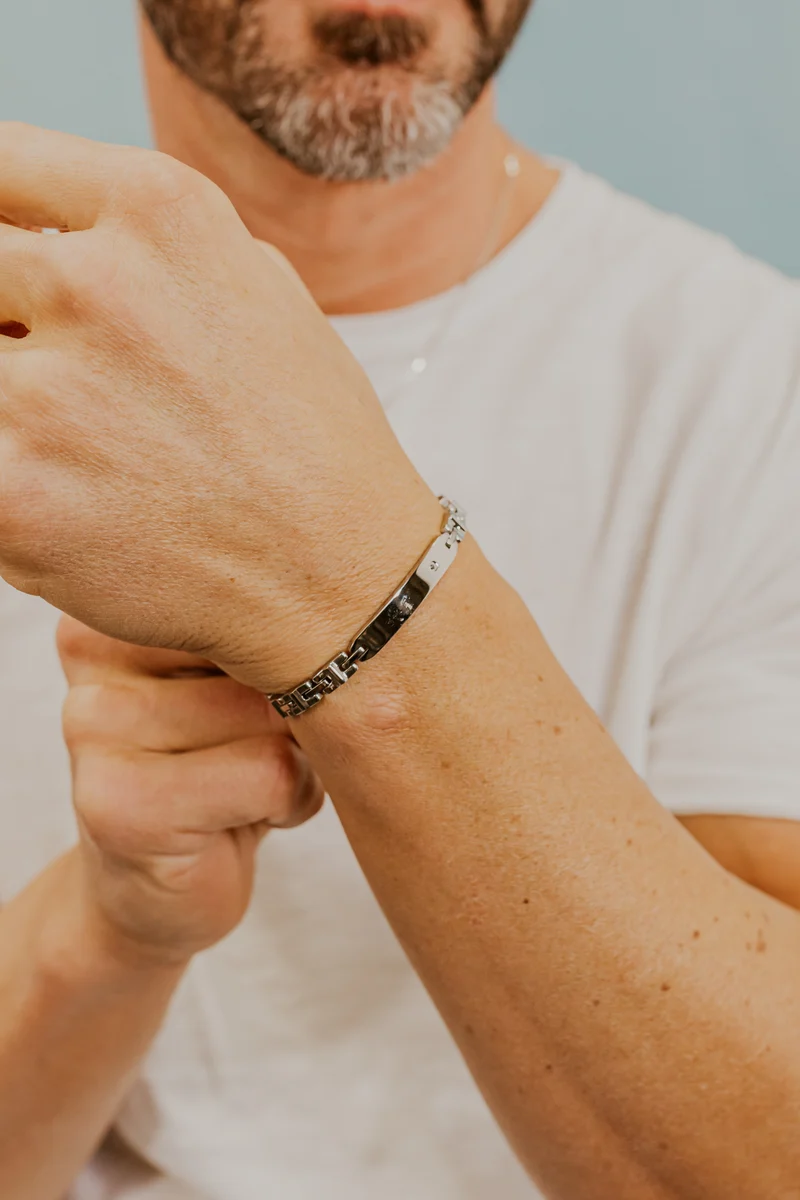 Comete Bracciale acciaio con zircone nero UBR1204
