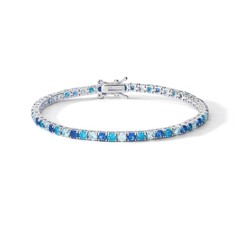 Comete Bracciale in Argento con Zirconi Zaffiro, Topazio e Acquamarina BRA267M18