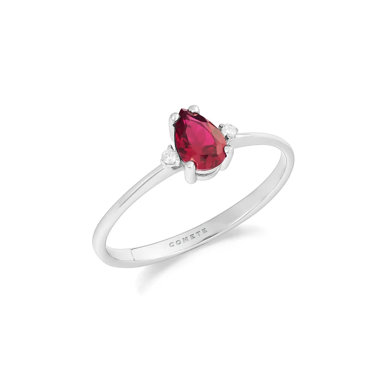 Comete Anello in Oro 750 ‰, Diamanti e Rubini goccia ANB2710