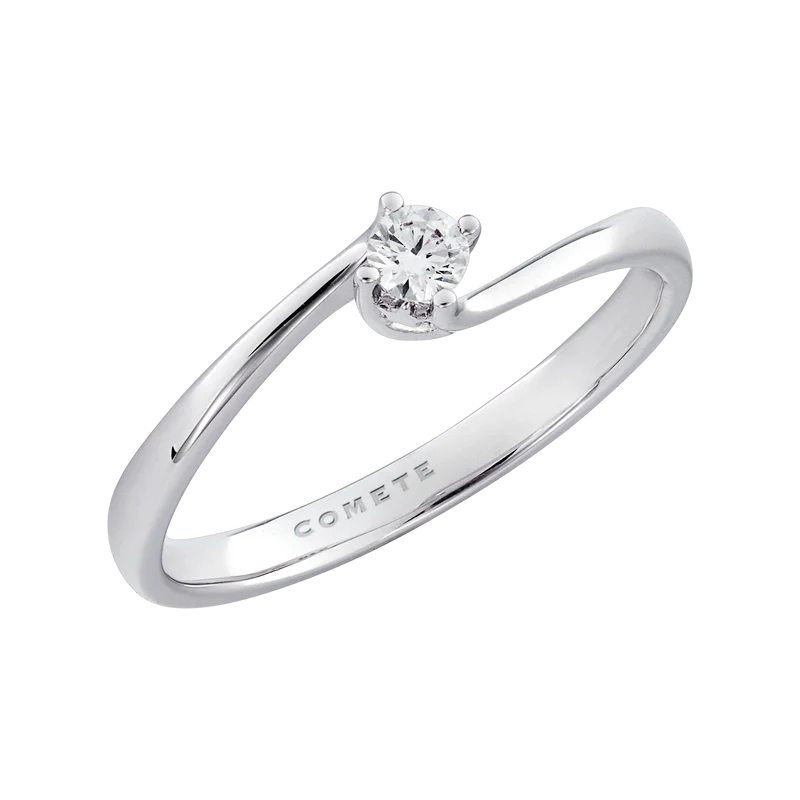 Comete Solitario in Oro 750‰ e Diamante bianco ANB2714