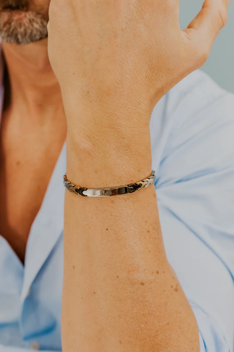 Comete Bracciale Acciaio, Pvd nero e rosè UBR1228