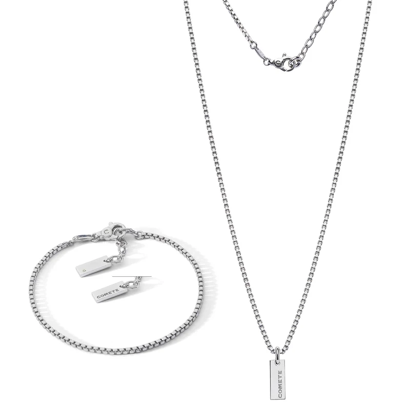 Comete Bracciale e Girocollo in Argento e Diamante bianco KIT7471255