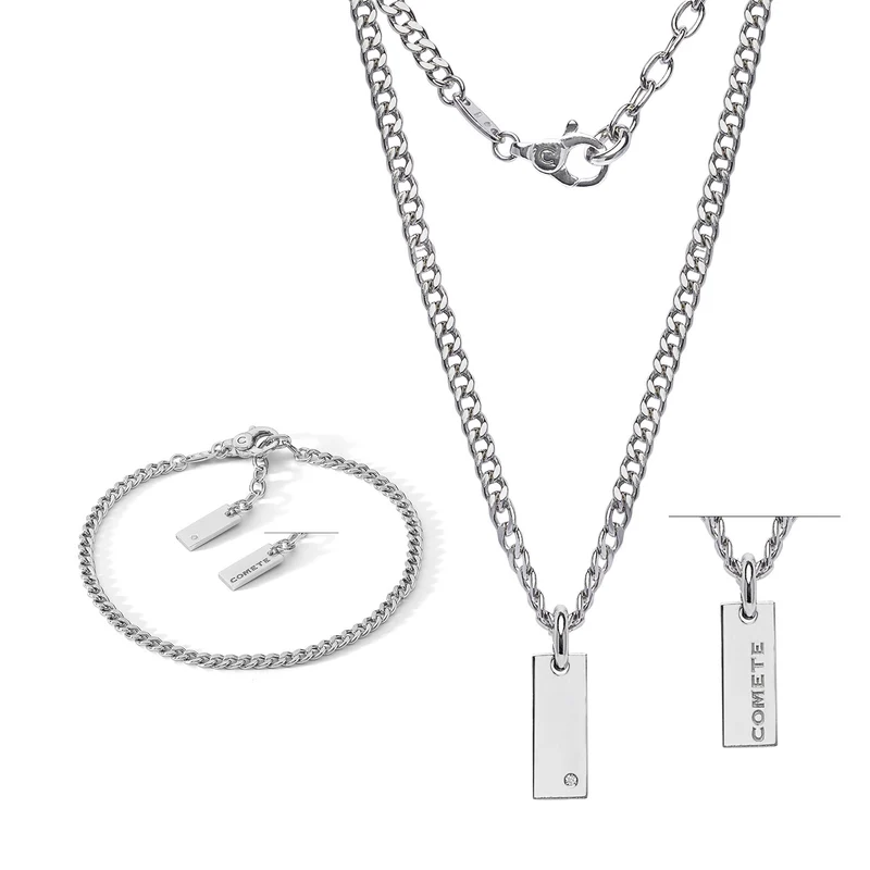Comete Bracciale e Collana Argento e Diamante bianco KIT7481256