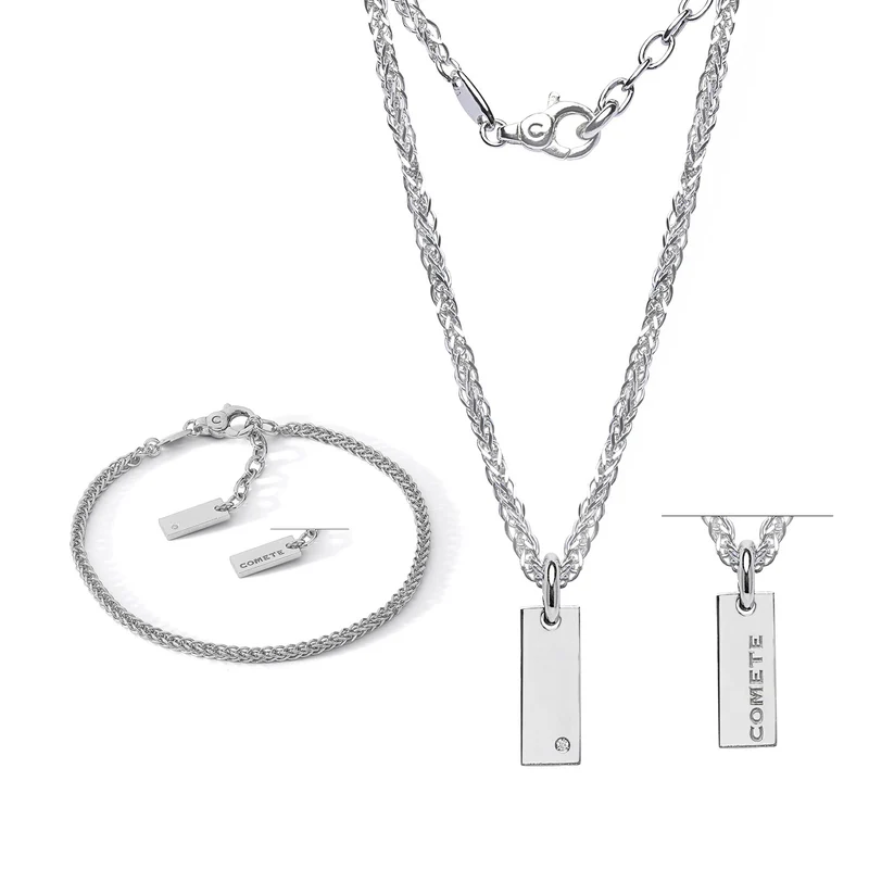 Comete Bracciale, Collana in Argento 925‰ e Diamante bianco KIT7491257