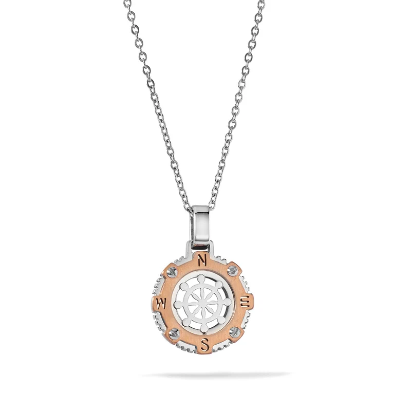 Comete Collana Timone in Acciaio e pvd rosè UGL759