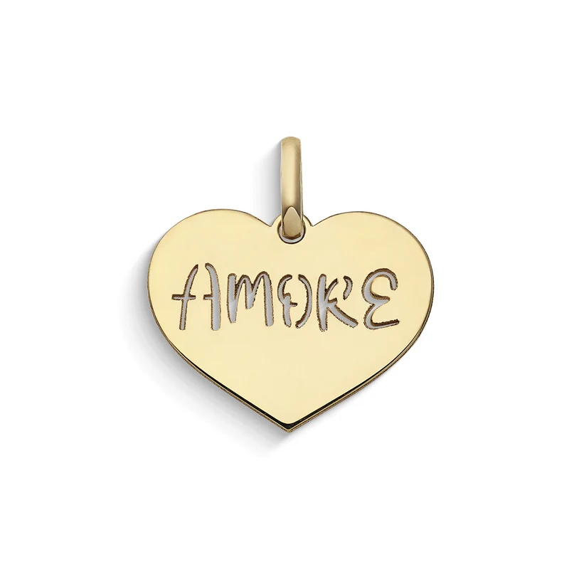 Comete Ciondolo Amore a cuore in Oro giallo 375‰ KCOB009
