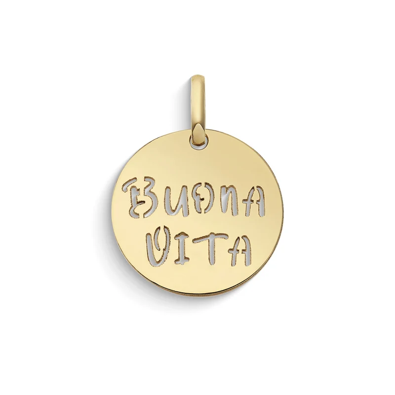 Comete Ciondolo Buona Vita rotondo in Oro giallo 375‰ KCOB006