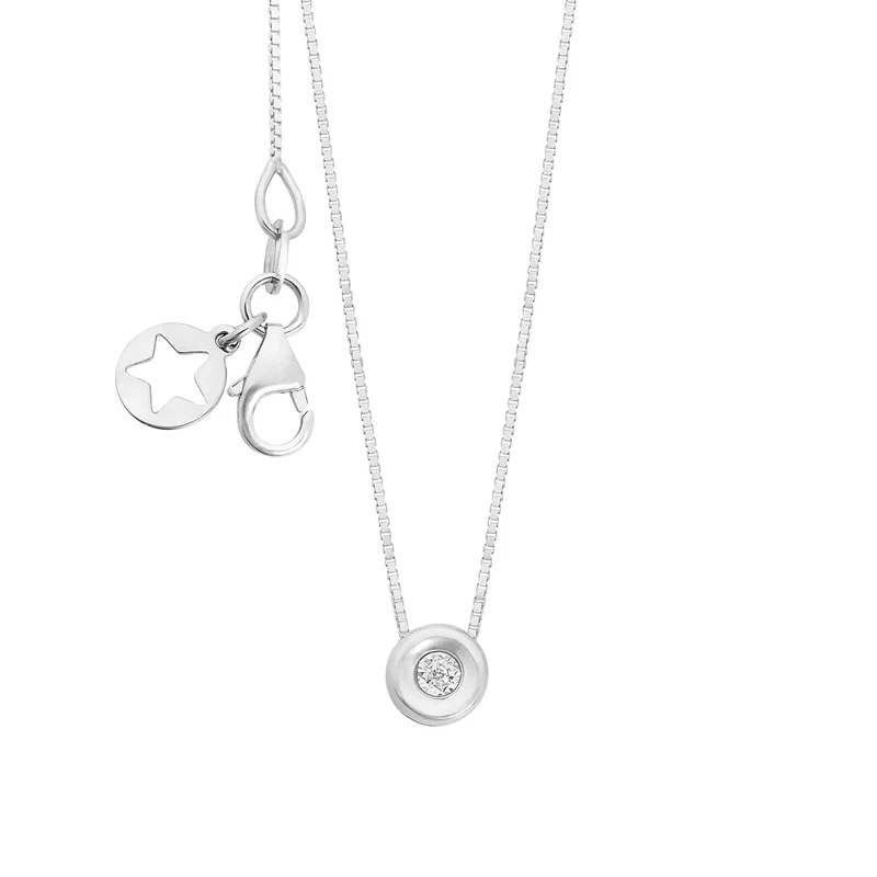 Comete Collana in Oro bianco 375‰ con Diamante bianco KGLB1403