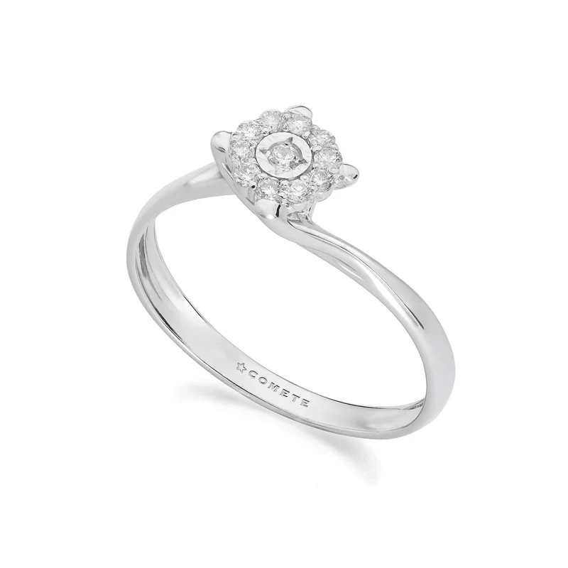 Comete Anello in Oro bianco 375‰ con Diamanti bianchi KANB1905