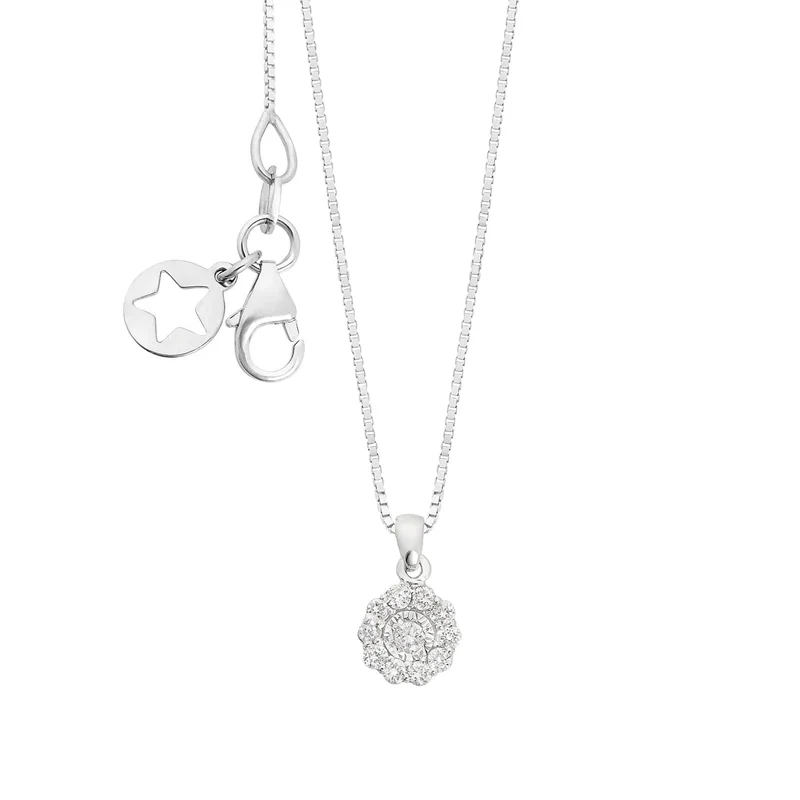 Comete Collana in Oro bianco 375‰ con Diamanti bianchi KGLB1408