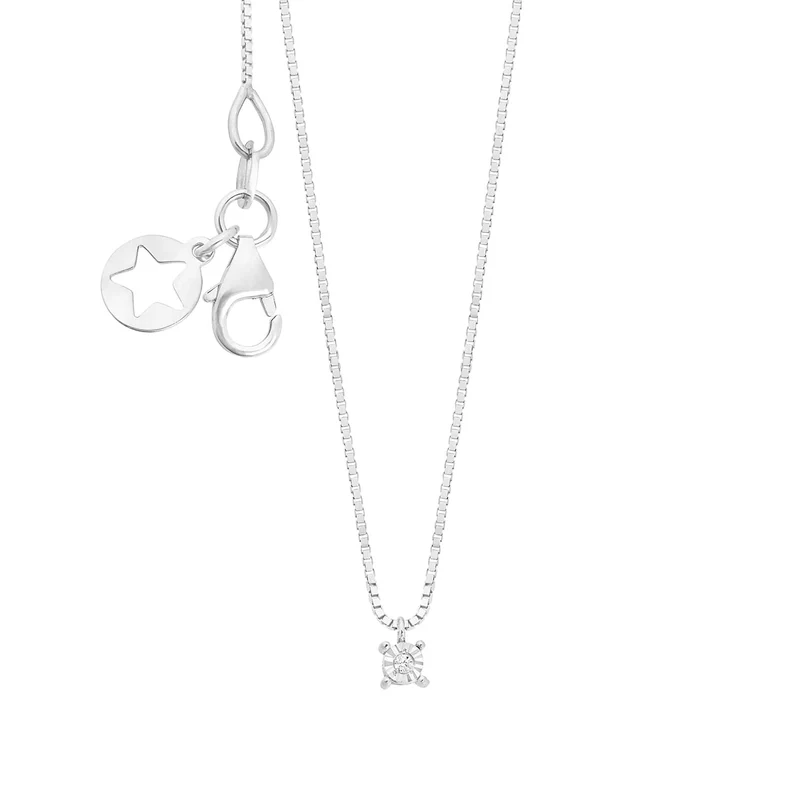 Comete Collana in Oro bianco 375‰ e Diamante bianco KGLB1413