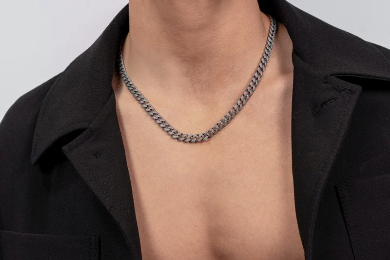 Comete Collana in Argento brunito 925‰, acciaio UGL769