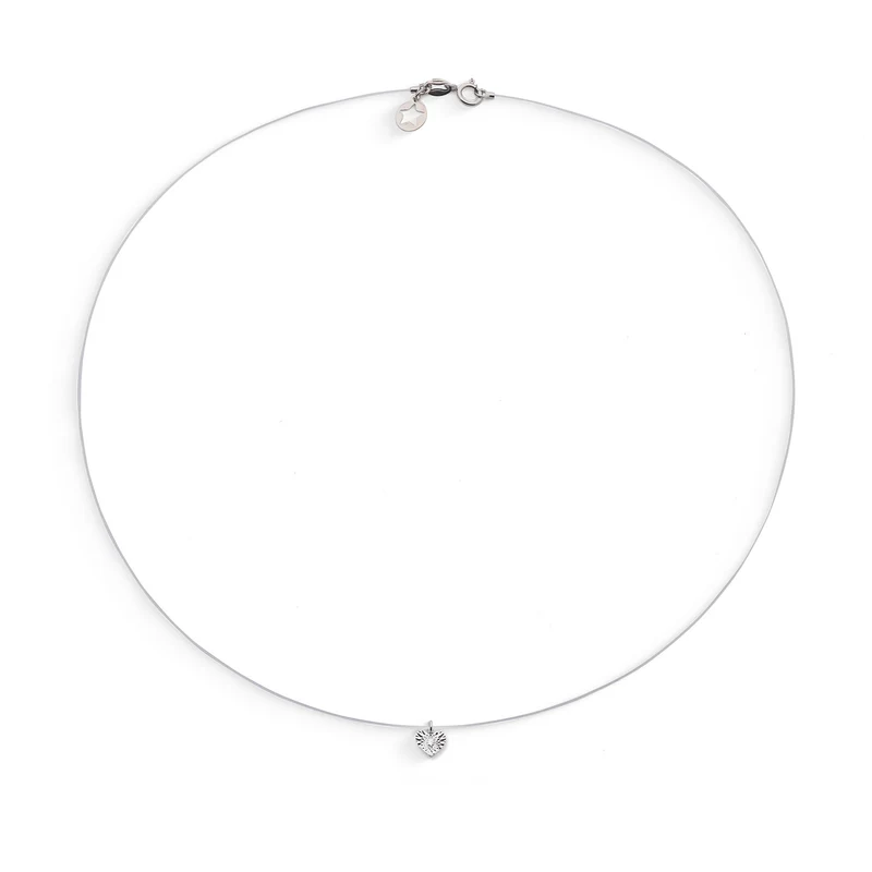 Comete Girocollo in oro bianco 375‰ e diamante KGLB1428