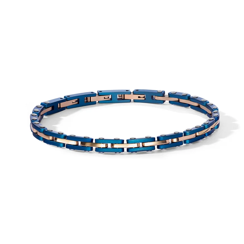 Comete Bracciale in Acciaio, pvd blu e rosè UBR1305