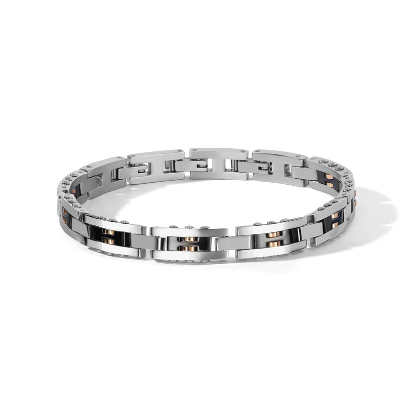 Comete Bracciale in acciaio, pvd rosè e nero UBR1314