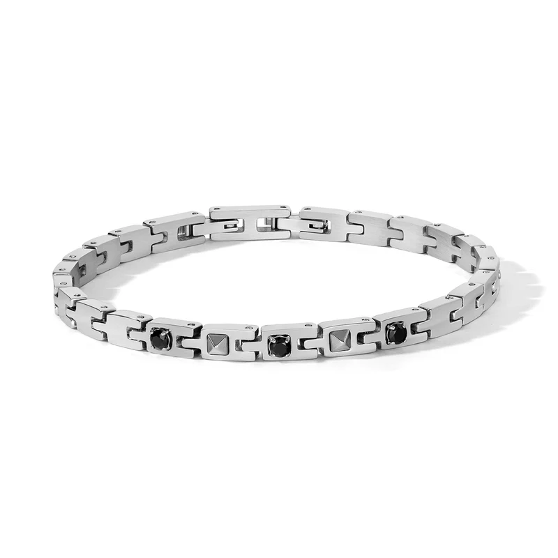 Comete Bracciale in acciaio e zirconi neri UBR1316