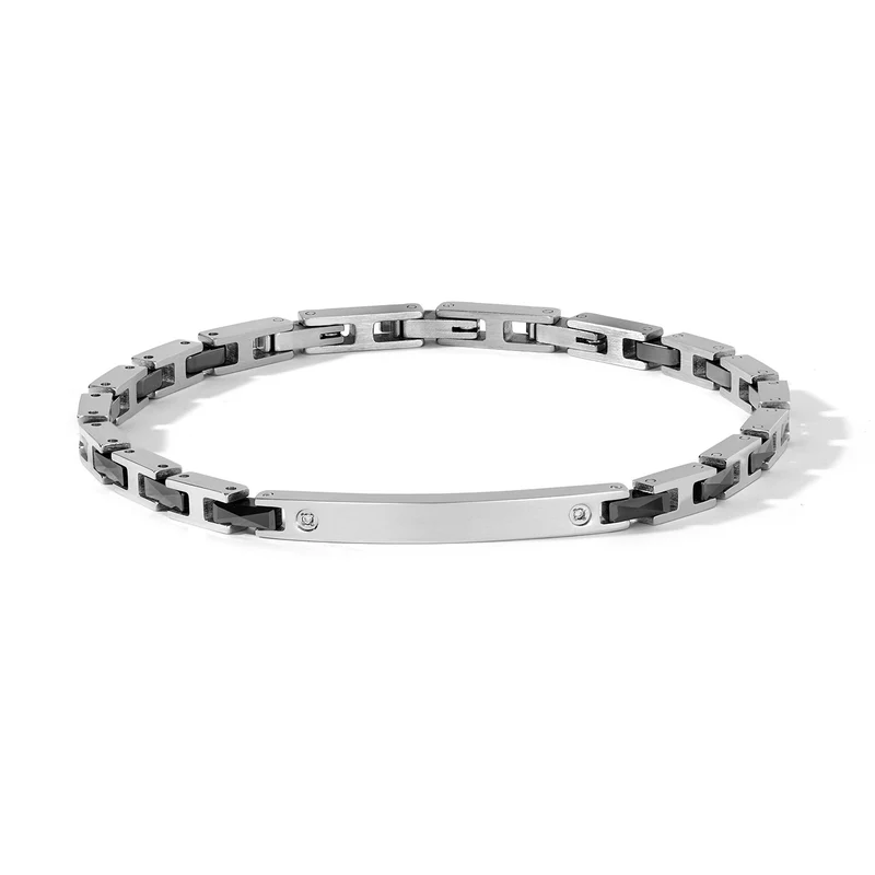 Comete Bracciale in acciaio, diamanti e ceramica UBR1317