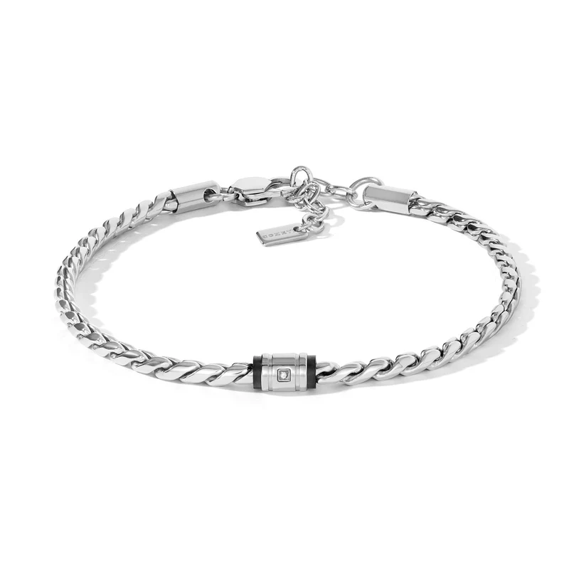 Comete Bracciale in acciaio, pvd nero, diamante bianco UBR1320