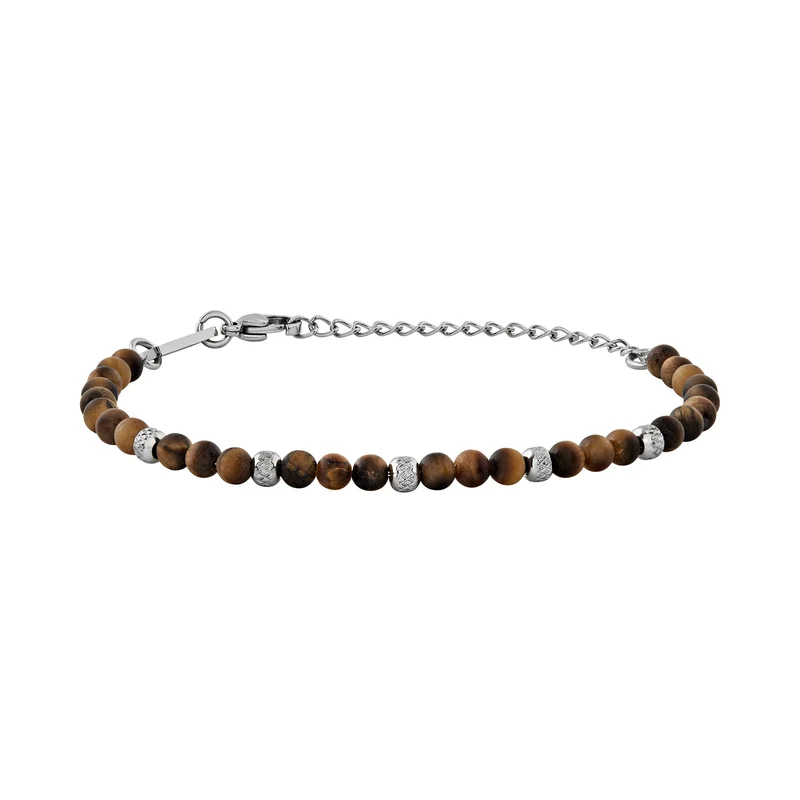 Breil bracciale Wild acciaio occhio di tigre TJ3823