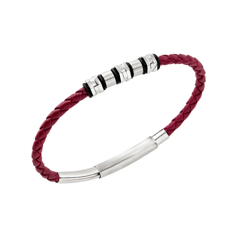 Breil bracciale Wanderlust acciaio pelle TJ3795