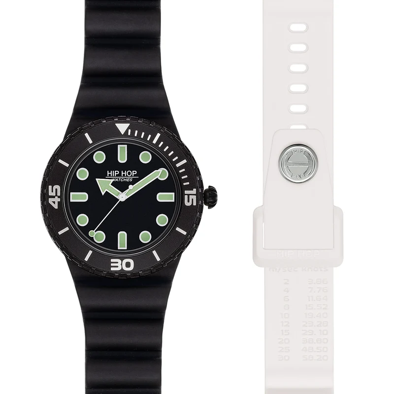 Hip Hop orologio Master Black/White 41mm HWU1233