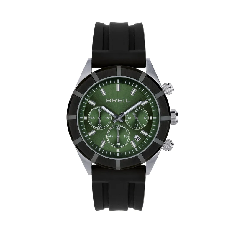 Breil orologio B 12 H Chrono 42mm verde quarzo acciaio TW2024