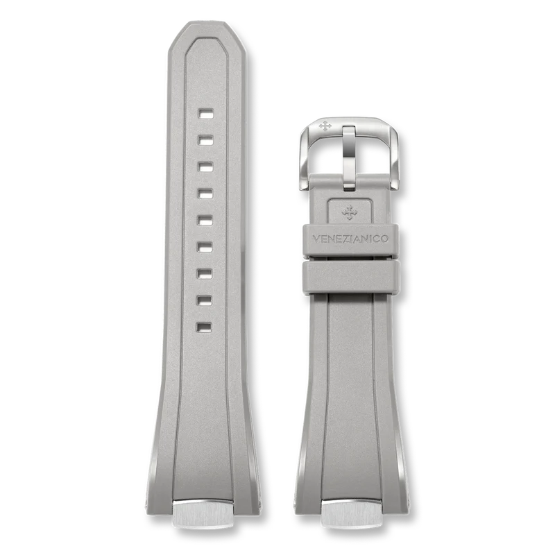 Venezianico Cinturino integrato in gomma Grigio per Arsenale 40