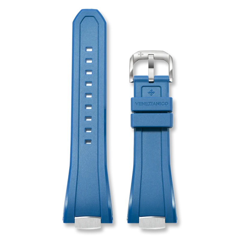 Venezianico Cinturino integrato in gomma Blu per Arsenale 40