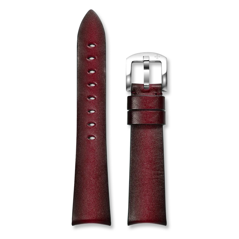 Venezianico Cinturino in Pelle Fumè Rosso 20mm