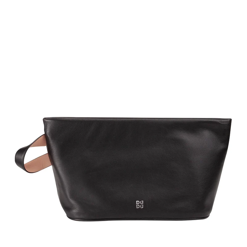 DUDU Beauty Case Donna Uomo in Pelle con Cerniera Zip, Borsa da Toilette Grande Colori Vivaci, Ideale per Viaggi, Palestra, Terme, Interno Idrorepellente