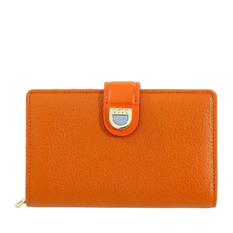 DUDU Portafoglio Donna in Pelle con Portamonete con Zip e Porta Carte - Portafogli Donna Elegante e Funzionale per Tessere, Banconote e Monete