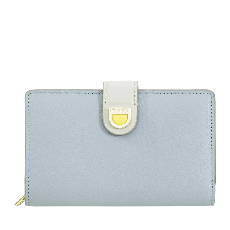 DUDU Portafoglio Donna in Pelle con Portamonete con Zip e Porta Carte - Portafogli Donna Elegante e Funzionale per Tessere, Banconote e Monete
