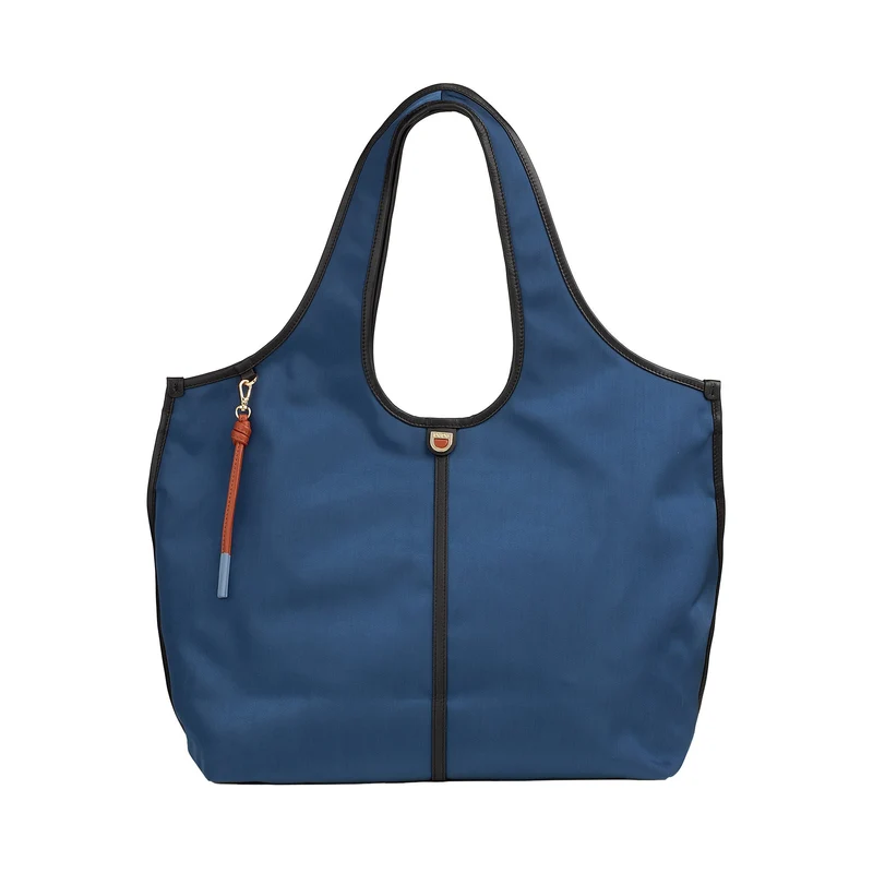 DUDU Borsa Donna a Mano a Tracolla Grande in Nylon e Pelle – Shopper Leggera con Tracolla Regolabile e Chiusura Magnetica