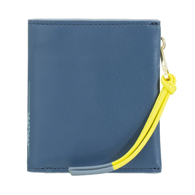 DUDU Portafoglio Donna Piccolo in Pelle con Zip - Portafogli Compatto Slim con Porta Carte Tessere, Tasca Portamonete con Cerniera e Banconote