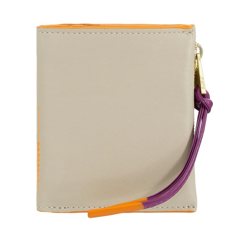 DUDU Portafoglio Donna Piccolo in Pelle con Zip - Portafogli Compatto Slim con Porta Carte Tessere, Tasca Portamonete con Cerniera e Banconote
