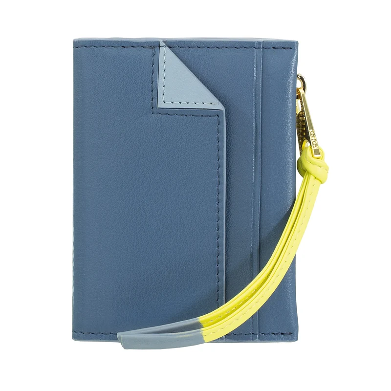 DUDU Portafoglio Porta Carte Donna in Pelle Piccolo - Portacarte Compatto Slim con Zip per Monete, Scomparti per Tessere, Documenti, Adatto a Borse Piccole