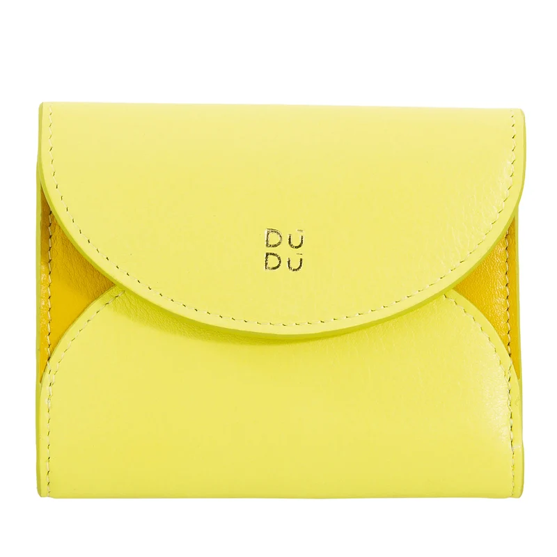 DUDU Portafoglio Donna Piccolo in Pelle Compatto con Porta Carte e Portamonete – Portafogli Donna Vera Pelle Elegante e Capiente