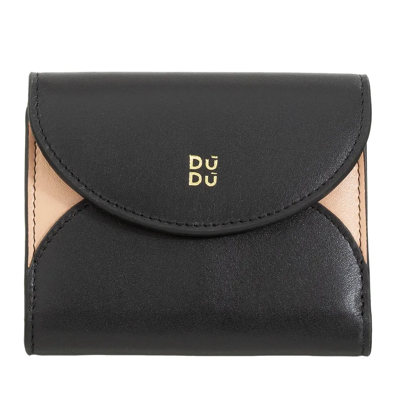 DUDU Portafoglio Donna Piccolo in Pelle Compatto con Porta Carte e Portamonete – Portafogli Donna Vera Pelle Elegante e Capiente