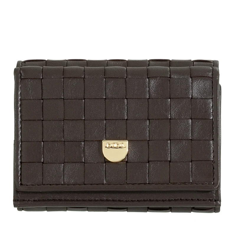 DUDU Portafoglio Piccolo Donna Intrecciato in Pelle con Portamonete - Portafogli in Pelle Intrecciata Porta Carte Compatto Elegante