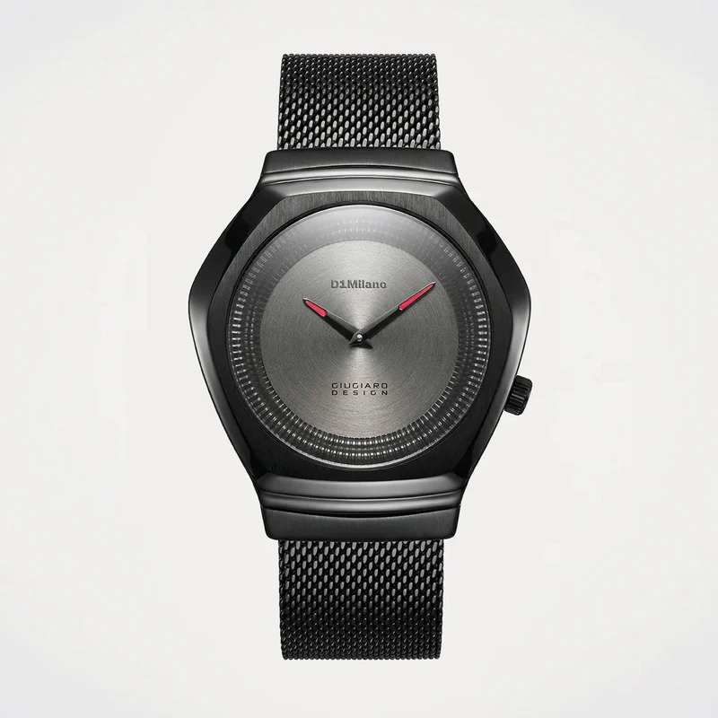 D1 Milano orologio Edizione Limitata Giugiaro Design 40mm grigio quarzo acciaio D1-IDBJ01