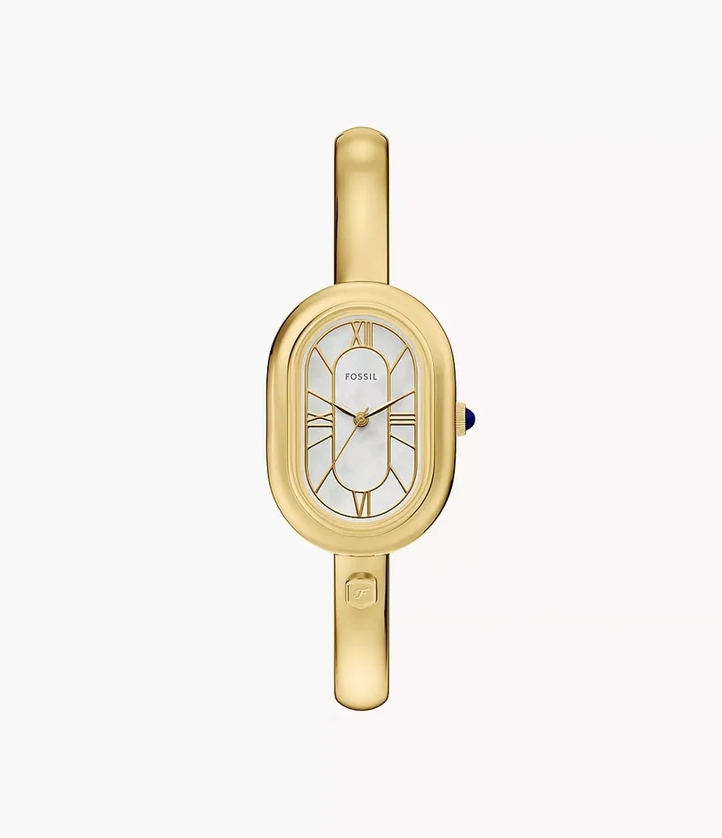 Fossil orologio Sloan 25mm madreperla quarzo acciaio finitura PVD oro giallo ES5444