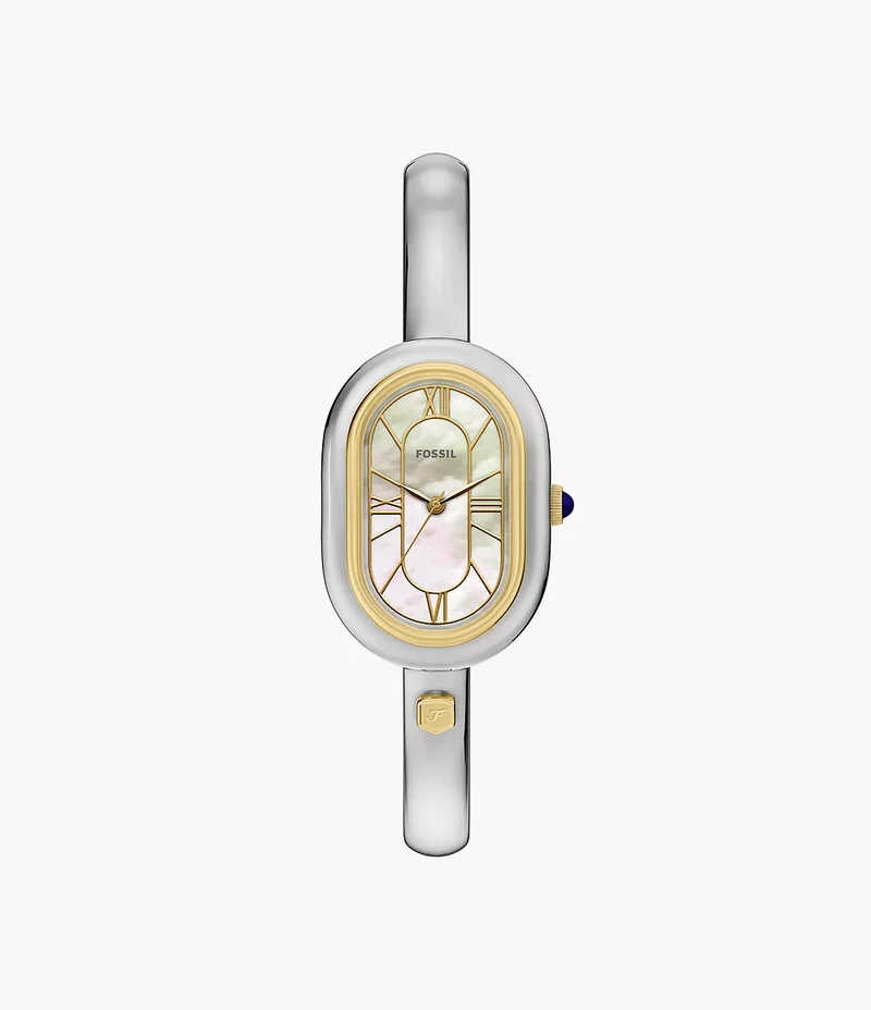 Fossil orologio Sloan 25mm madreperla quarzo acciaio finiture PVD oro giallo ES5455
