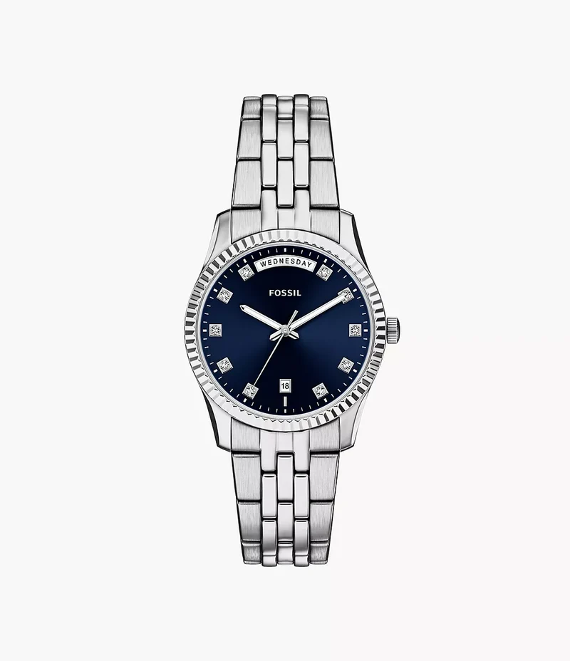 Fossil orologio Scarlette 34mm blu quarzo acciaio ES5457