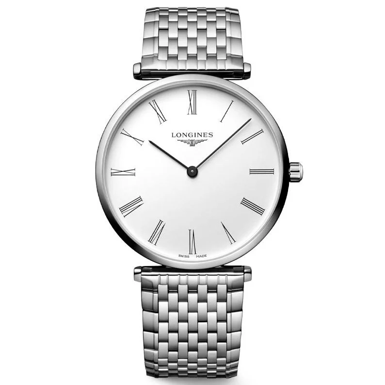 Longines orolgio La Grande Classique De Longines 38mm bianco quarzo acciaio L4.866.4.11.6
